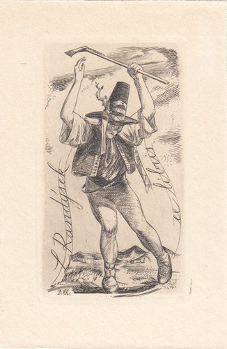 Exlibris bookplate radierung - exlibris,