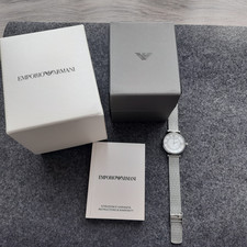 Emporio Armani Armbanduhr Edelstahl mit Perlmutt ca. 3 cm / TOP ZUSTAND