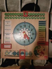 Goula Holz-Kalender-Uhr