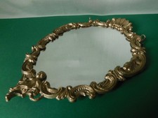 alt Messing Wandspiegel mit