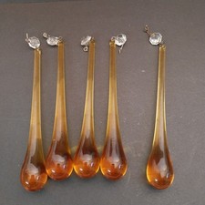 5 Murano Tropfen Bernstein - Murano Kronleuchter - Wasserfall