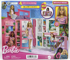 Barbie® Getaway House | Haus Zusammenklappbar + Puppe zum Mitnehmen | HRJ77 | 3+