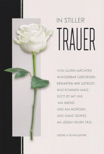 Stiller trauerkarte - in,