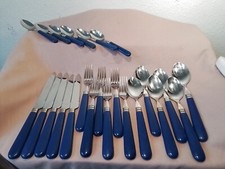 Guy Degrenne Konvolut Besteck Blau,Inox, Besteckset Frankreich France 23-Teilig