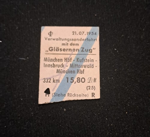 Alte fahrkarte gläserner - alte,