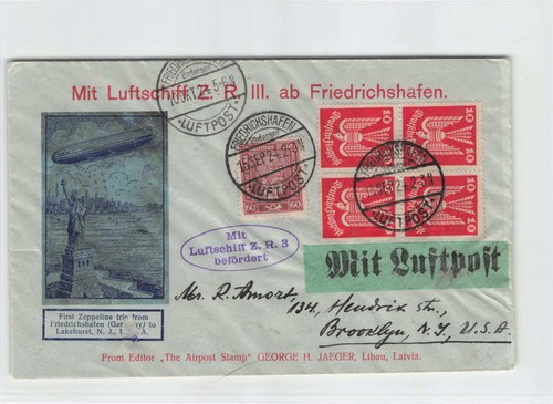 Zeppelinpost jungfernfahrt - zeppelinpost,
