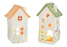 Windlicht haus keramik mit - windlicht,