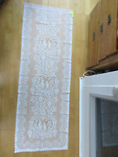 Nostalgische, lange Scheibenardine für Tür oder Regal