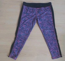 Leggings Thermo Leggings Damen Crivit Gr.L/XL schwarz rosa Muster