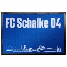 FC Schalke 04 Fussmatte blau Skyline Fussabtreter Haustürmatte 40x60 Fanartikel