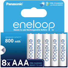 8x Panasonic ENELOOP Akku Typ BK-4MCDE Micro AAA 2100x Ladezyklen mind 800mAh