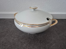 *VINTAGE* Stilvolle Suppenterrine weiß mit Goldrand von Schumann Arzberg Germany