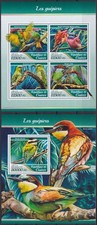 Guinea  12565 - 12568 KB + Block 2809 (12569) **, Bienenfresser (40 ME)