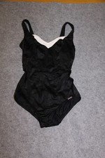 SCHWIMMANZUG BADEANZUG GRÖSSE 38 C SCHWARZ MIT WEISSEM STREIFEN VORNE