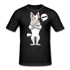 Sturer Weißer Schweizer Schäferhund Hund Hunde T-Shirt lustig Geschenk 