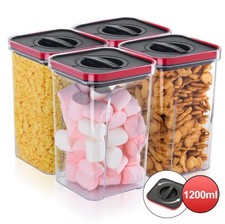 4x Vorratsdosen Set Frischhaltedose Vorratsgläser Küche Organizer mit Deckel .