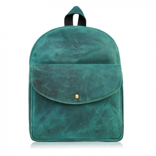 Damen lederrucksack grün - lederrucksack,