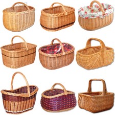 Einkaufskorb Weidenkorb Präsentkorb Autokorb Korb Auswahl Weide QUERBÜGEL Stoff