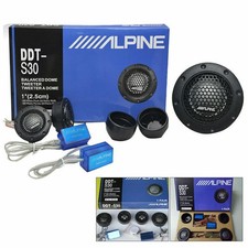 2x Alpine Hochtöner Auto 4 Ohm Lautsprecher Tweeter Dome Frequenzweichen 1 Paar
