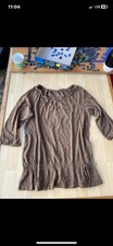 Esprit Damen Bluse Tunika Langarm Shirt braun Gr l