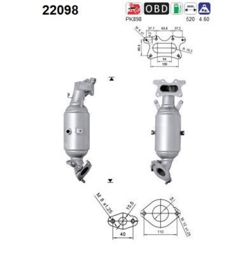 Katalysator für honda civic - katalysator,