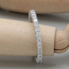 Ring Damen Gold Memoire mit 0,90ct G-vs Brillant in 750/18K Weißgold - Gr. 54