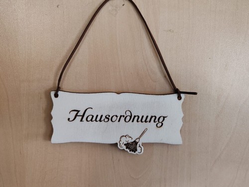 Türschild hausordnung vintage - türschild,