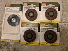 Proxxon Minimot WS 12/E Stützteller mit 5 Schleifscheiben und 4 Lamellen