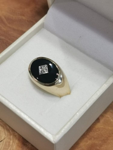 Onyx herren siegelring karat - herren, 8