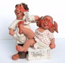 Arzt & Patient Figur Podologie Skulptur Podologe Fuß Bein Knöchel Fußpflege