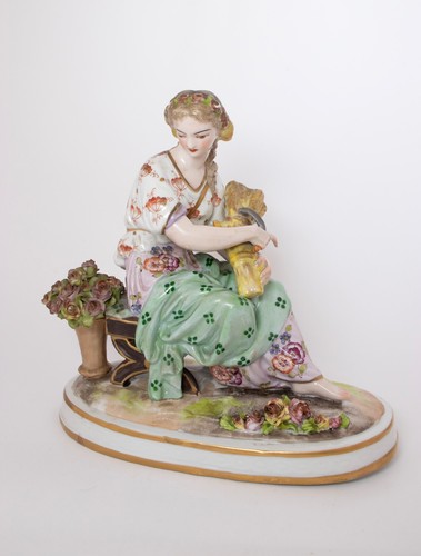 Antike porzellanfigur signiert - porzellanfigur,