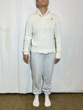 Ralph Lauren Strickpullover Pullover Rollkragenpullover Weiß Gr L Sweater