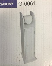 Toilettenpapierhalter Toilettenschrank Badezimmerschrank freistehend weiß, Holz