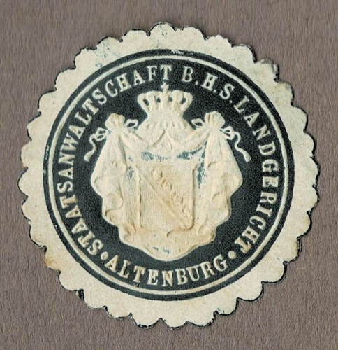 Siegelmarke sachsen altenburg - siegelmarke, sachsen-altenburg