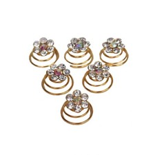 6 Strass Curlies Braut