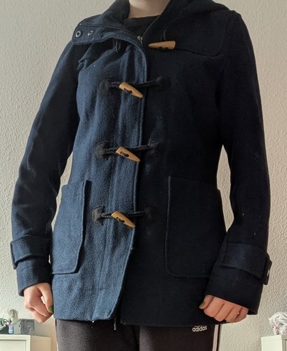 Wollmantel damen dunkelblau - wollmantel,