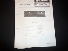 Original Schaltplan Service Manual Sanyo RD W6050