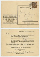 112396 - Postkarte Kurt Wenzel, Holzspielwaren - Olbernhau 2.4.1937