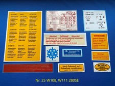 Aufklebersatz 25 Mercedes W108