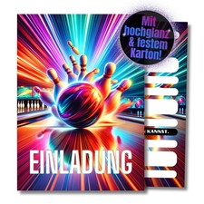 Bowling Einladungskarten