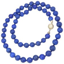 Kette Einreihig Lapislazuli Kugelschließe 585er Gelbgold