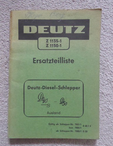 Deutz schlepper d40 d50 - s,