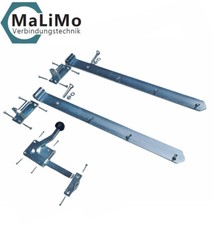 Gartentor Beschlagsortiment verzinkt für Einzeltor Ladenbänder Gartentorfalle