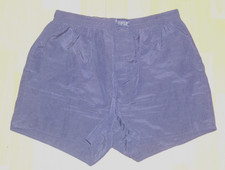 Herren Schlafshorts blau uni men`s underwear Gr. 7 /XL Eingriff mit Knopfleiste