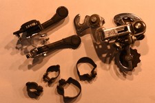 Shimano Positron 2x6 Schaltungsteile, Schaltwerk, Schalthebel, Rahmenschellen