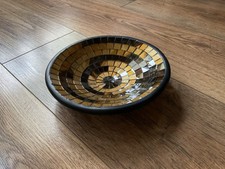 Schale, Glasmosaik, braun/