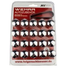 20x Radschraubenkappen Abdeckkappen für Radschrauben Radmuttern SW 19 Chrom