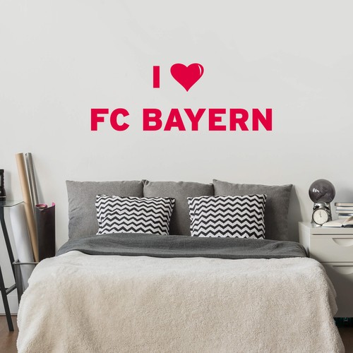 Wandtattoo love bayern - wandtattoo, fc