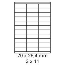 300 Bogen Etiketten weiß 70 x