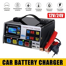 12-24V Intelligente KFZ Auto Batterie Ladegerät Impuls Reparatur Akku Starthilfe